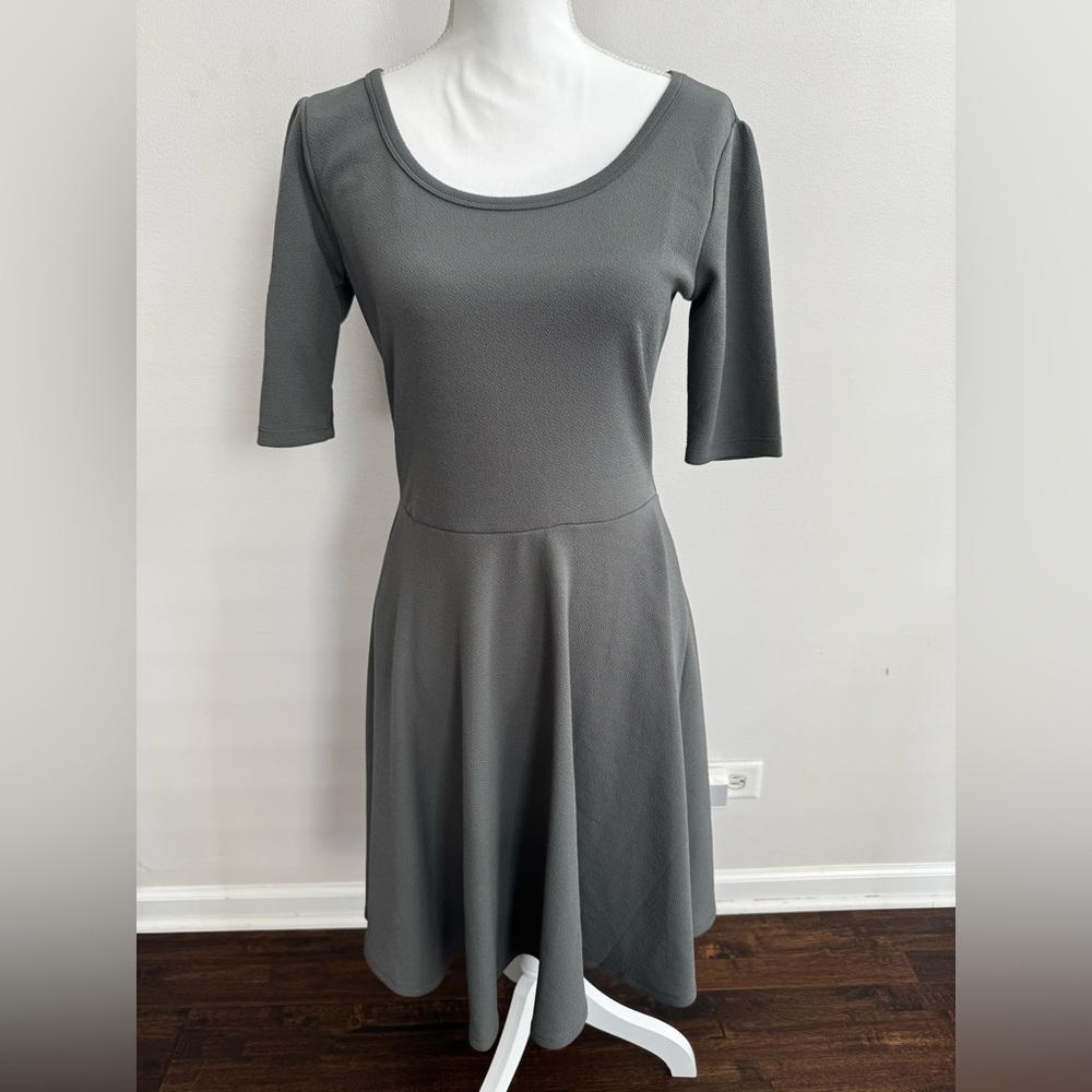 LuLaRoe Charcoal Long Sleeve Dress